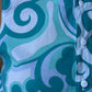 Haut Bouton Motifs Turquoise