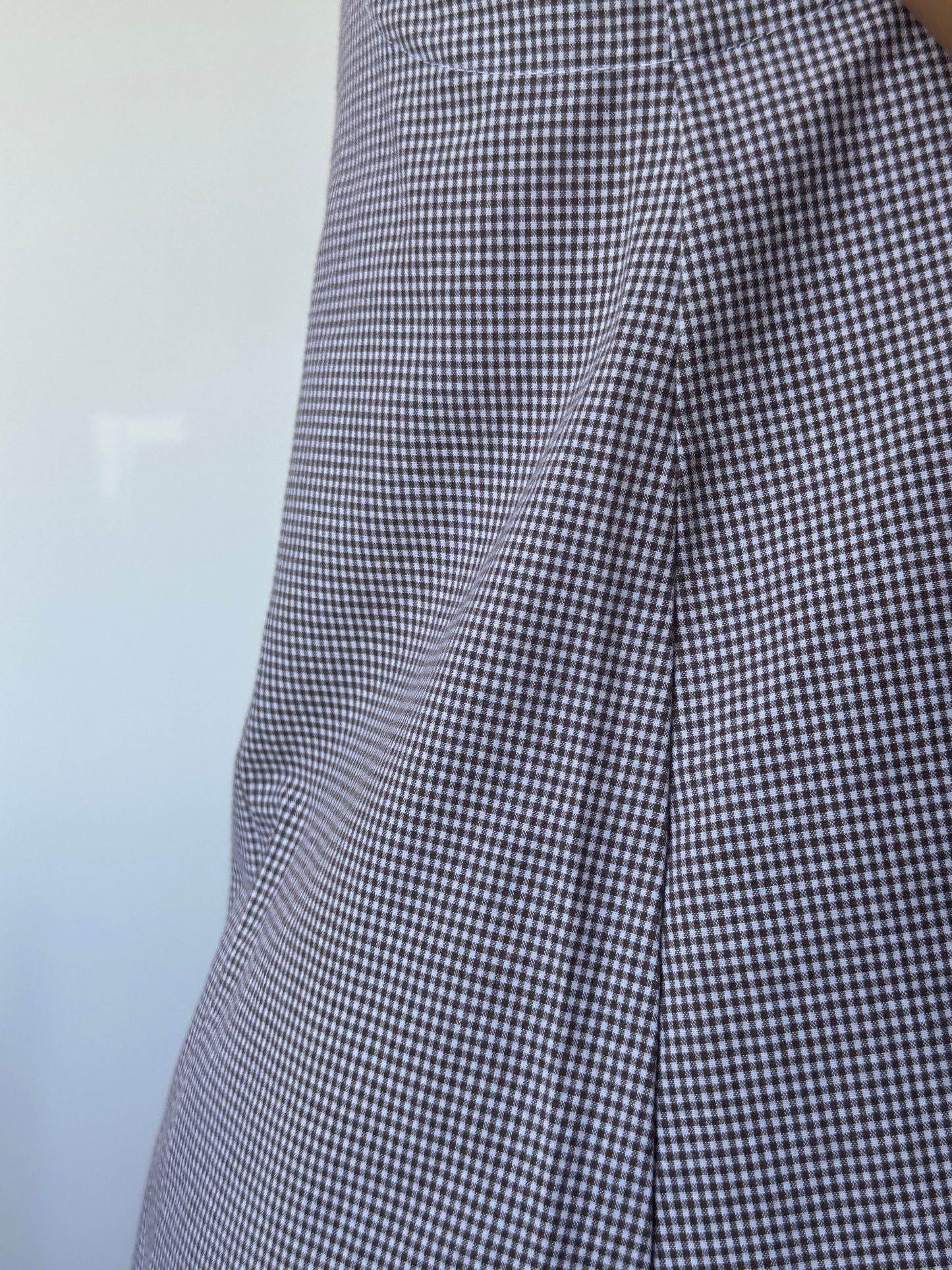 Robe col Vichy Marron