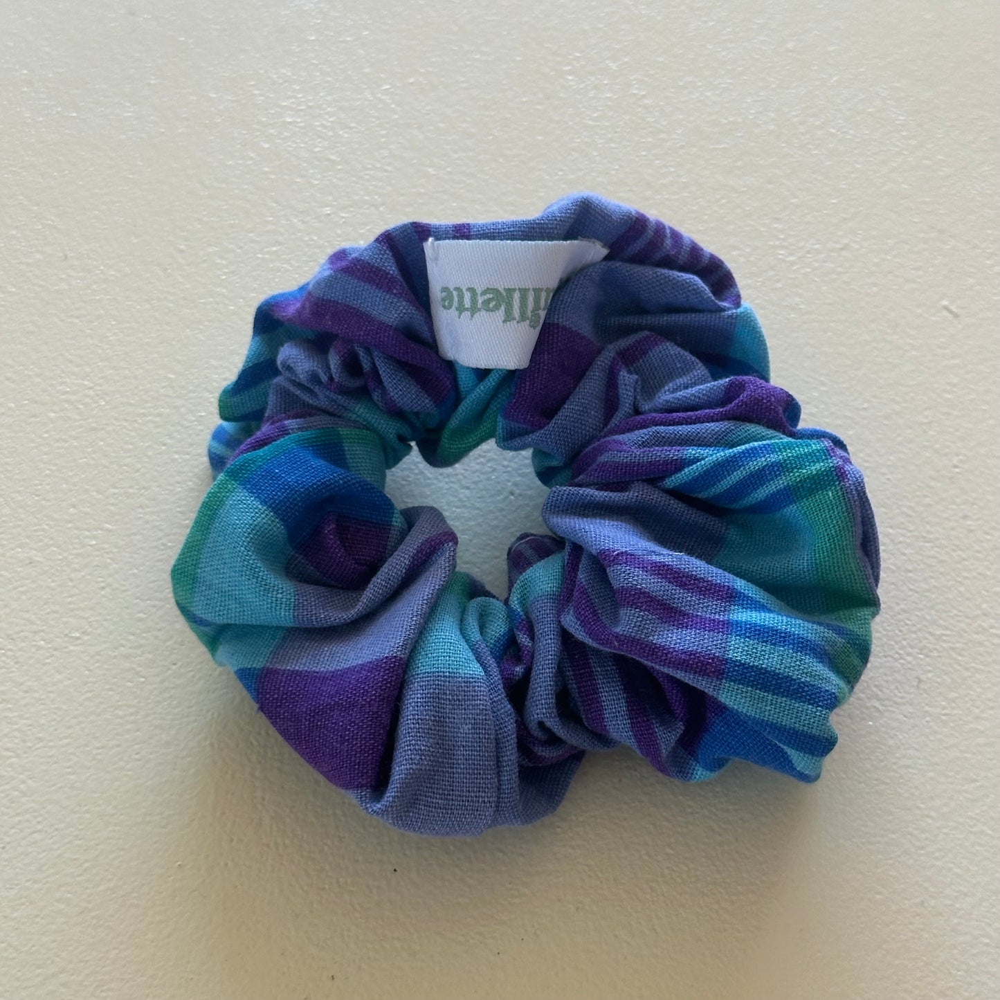 Chouchou Carreaux Violet Bleu