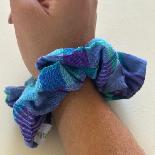 Chouchou Carreaux Violet Bleu