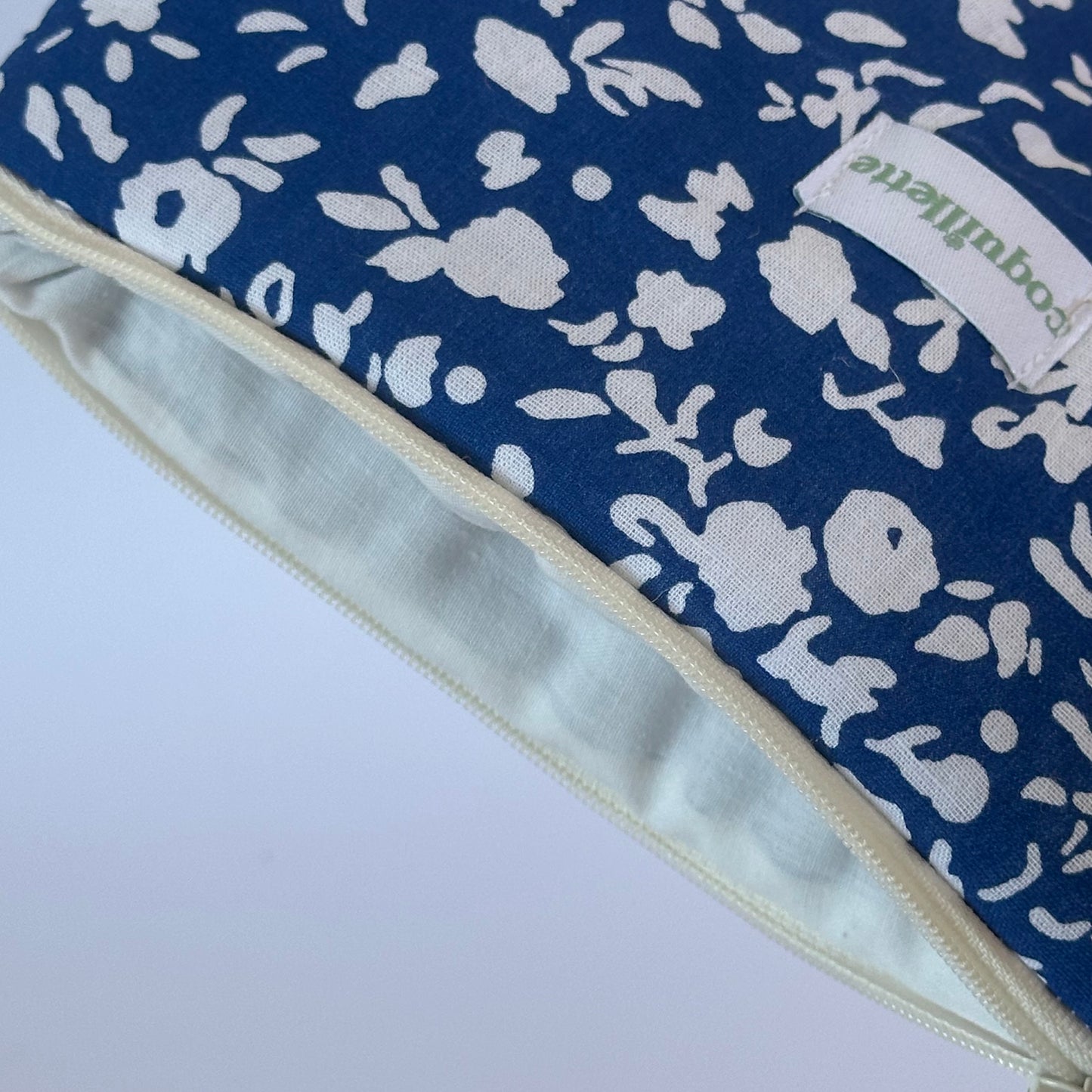 Pochette Bleu Fleurs