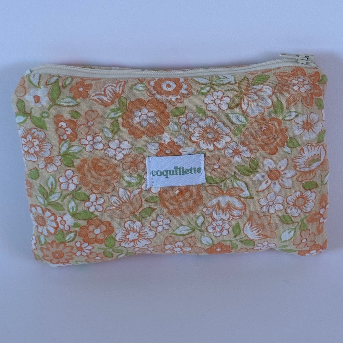 Pochette Orange Fleurs