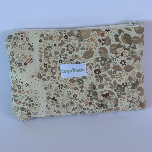 Pochette Fleurs Beige