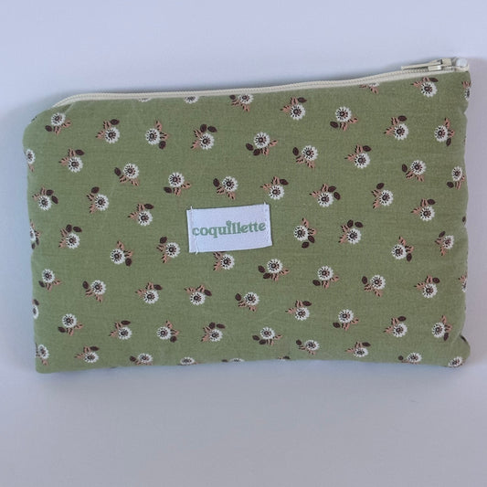 Pochette Vert Fleurs