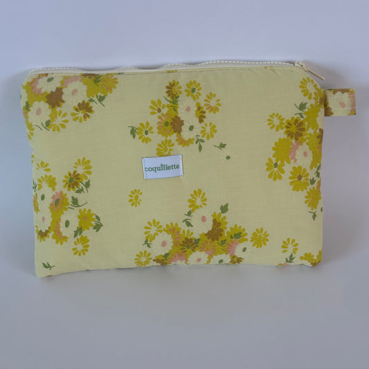 Grande Pochette Jaune Fleurs