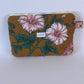 Grande Pochette Marron Fleurs