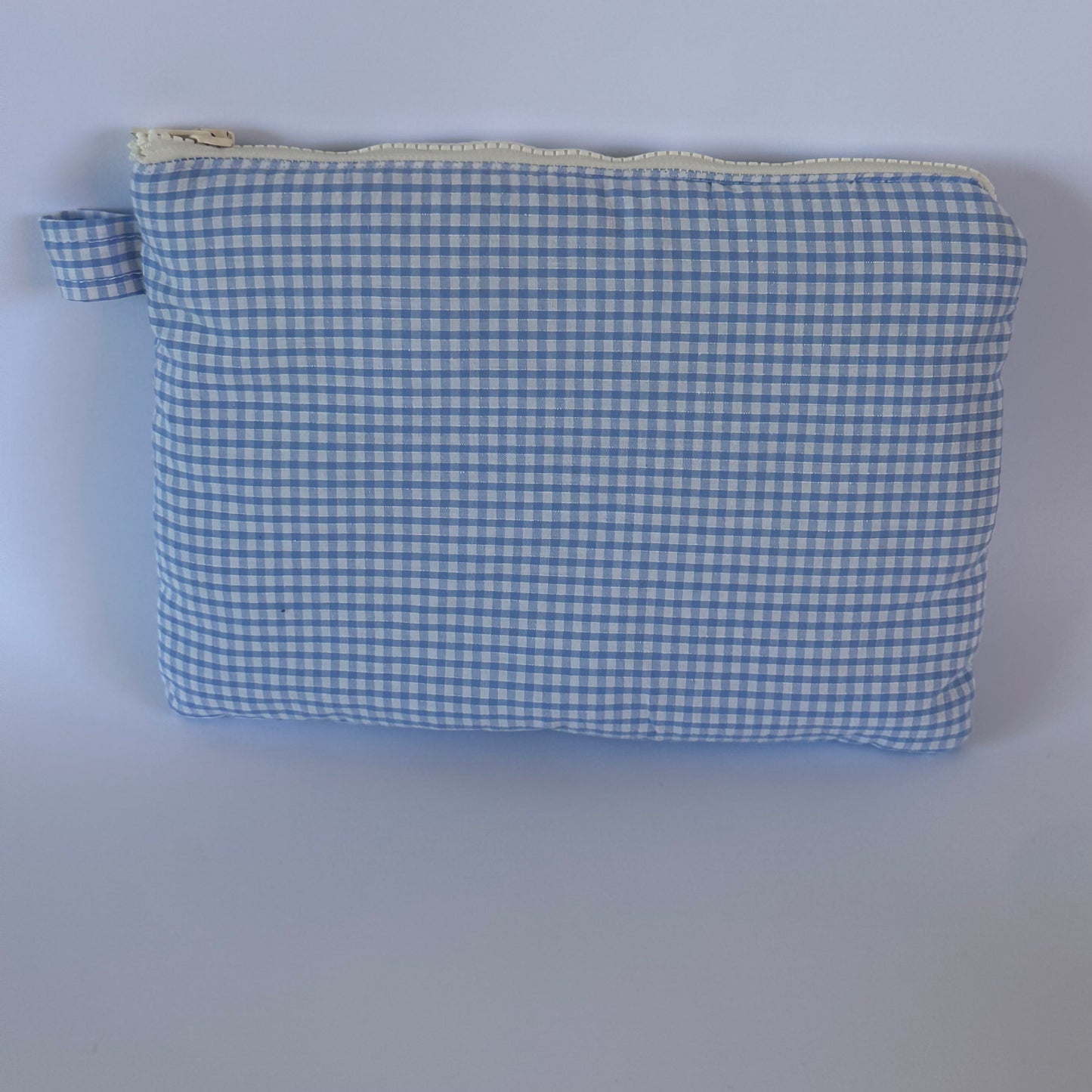 Grande Pochette Vichy Bleu ciel