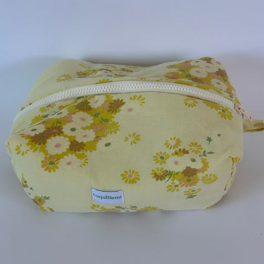 Trousse de toilette Fleurs Jaune