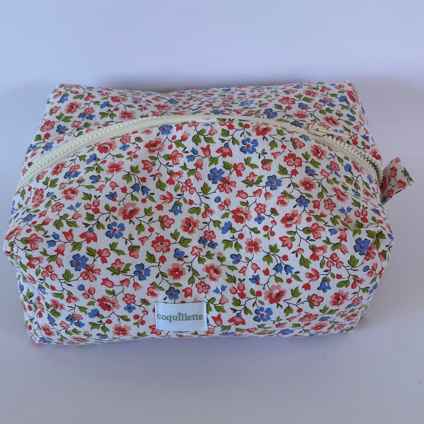 Trousse de toilette Fleurs Rouge