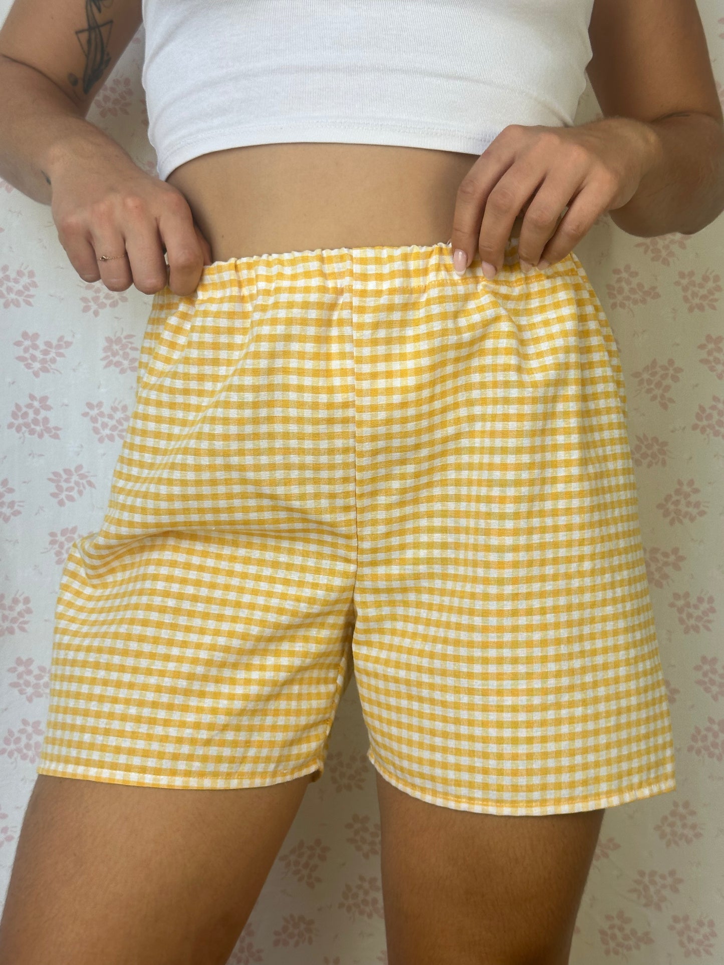 Short Vichy Jaune