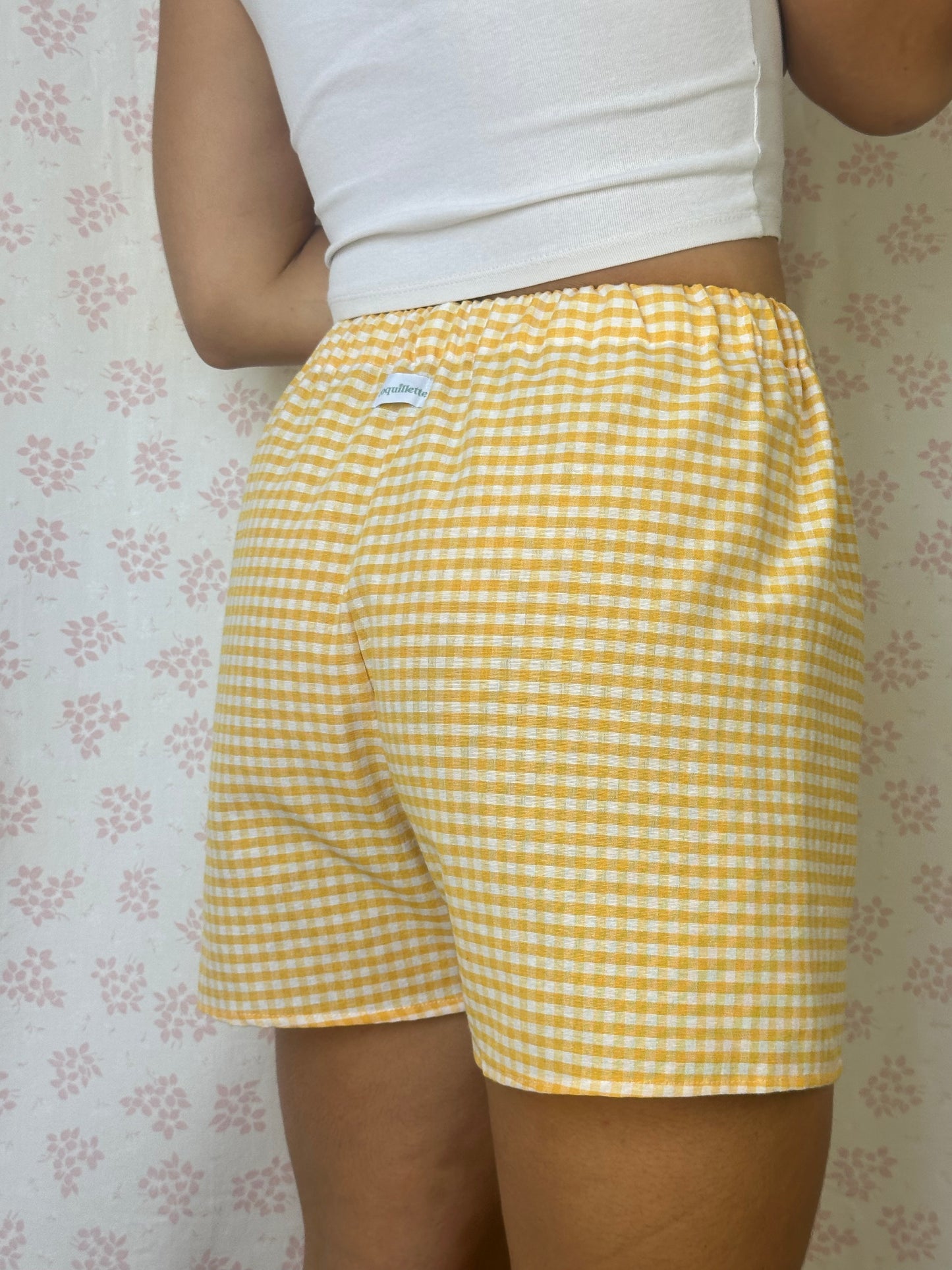 Short Vichy Jaune