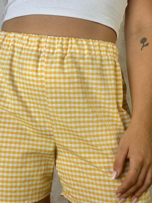 Short Vichy Jaune
