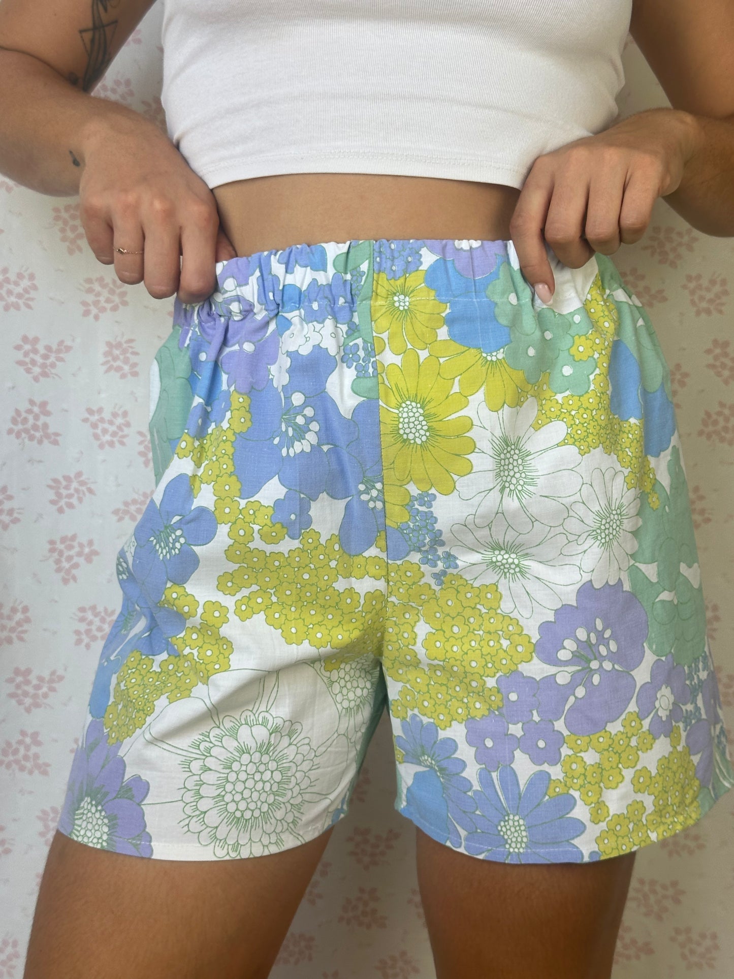 Short Fleurs Bleu