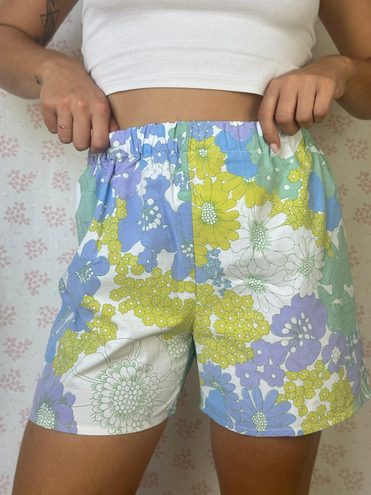 Short Fleurs Bleu