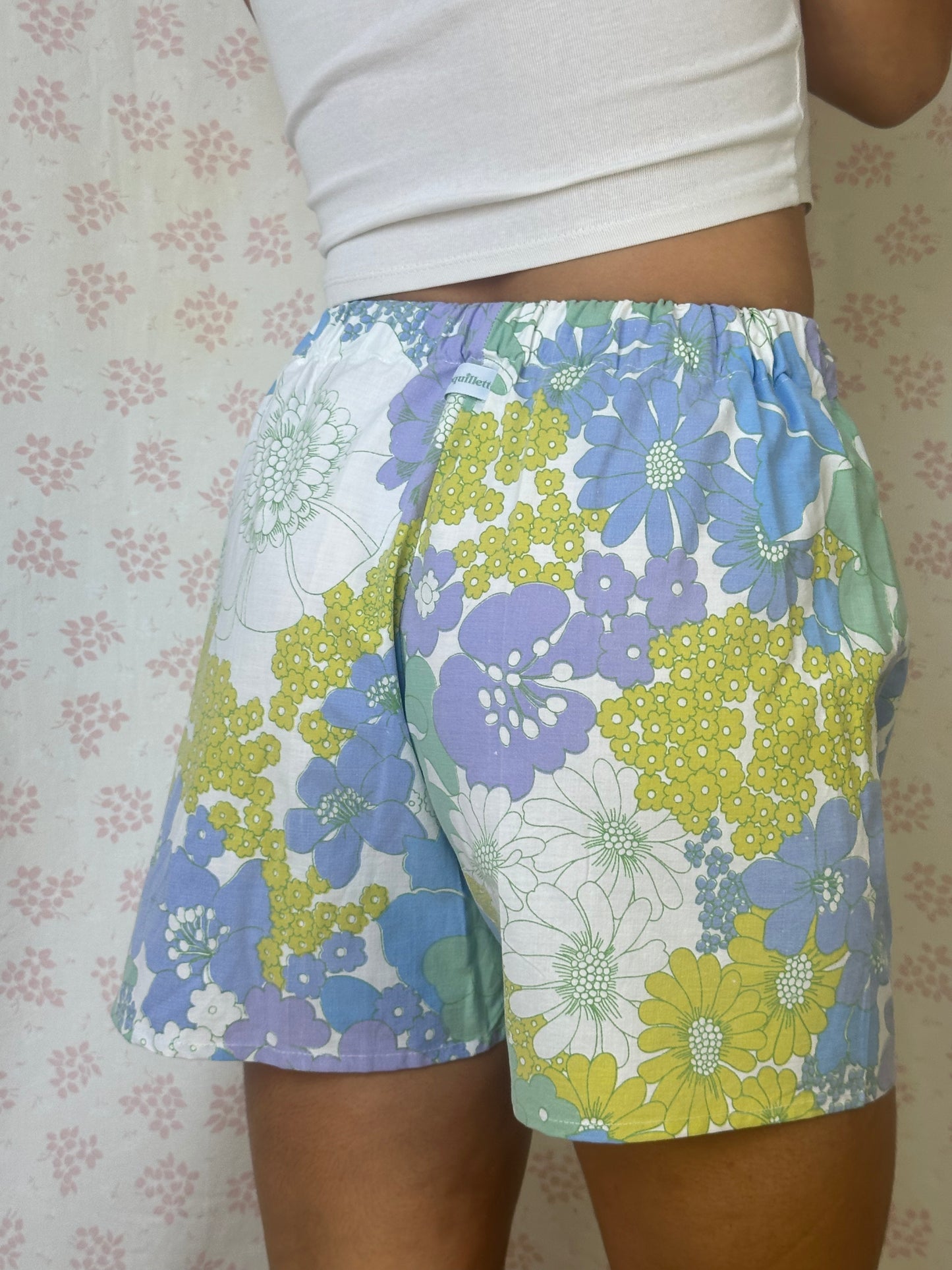 Short Fleurs Bleu