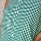 Haut Bouton Vichy Vert