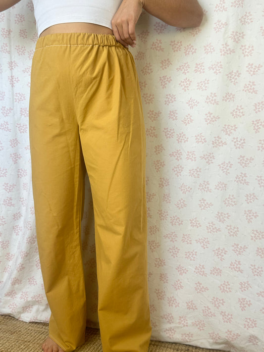 Pantalon Uni Moutarde