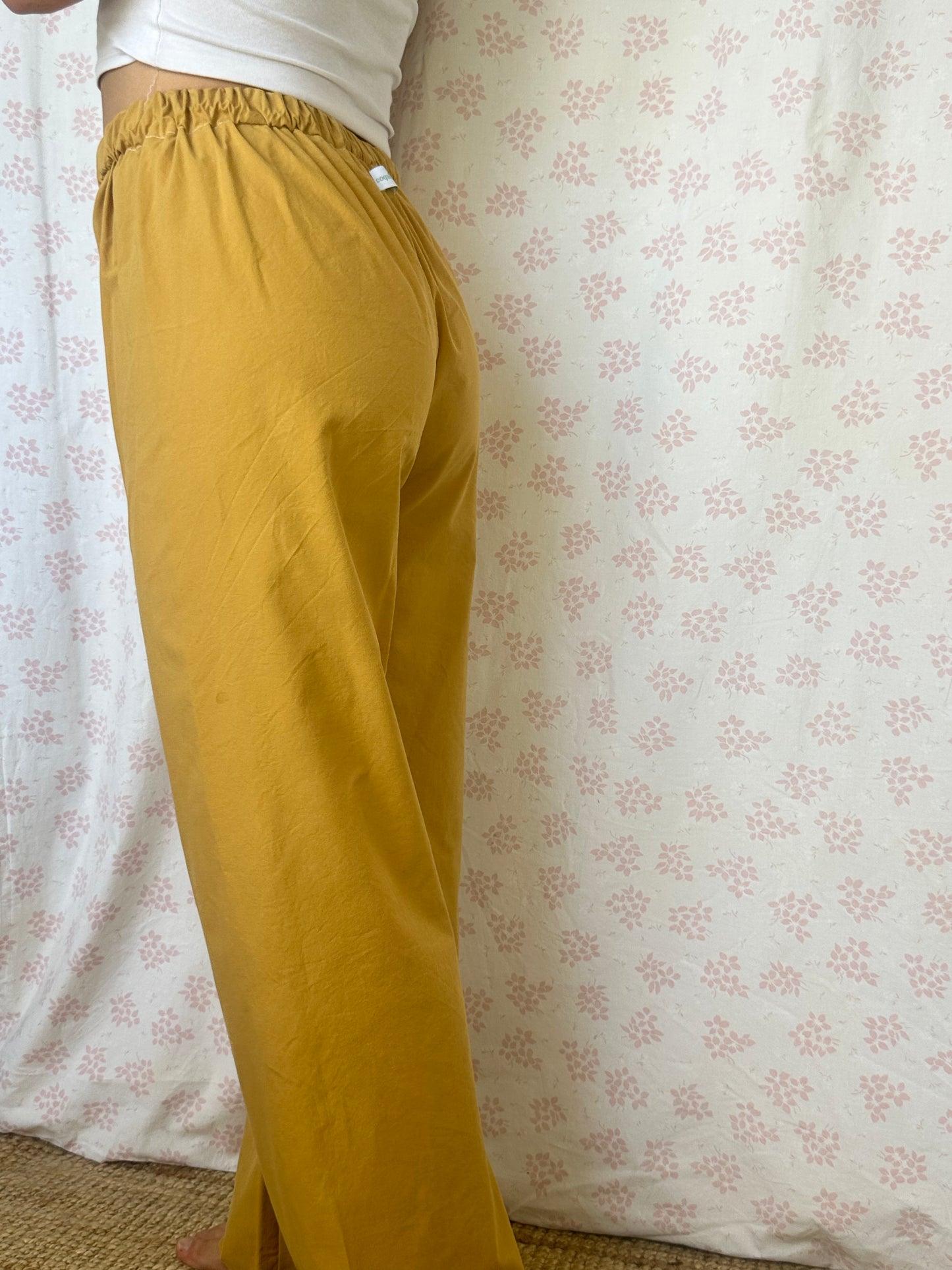 Pantalon Uni Moutarde