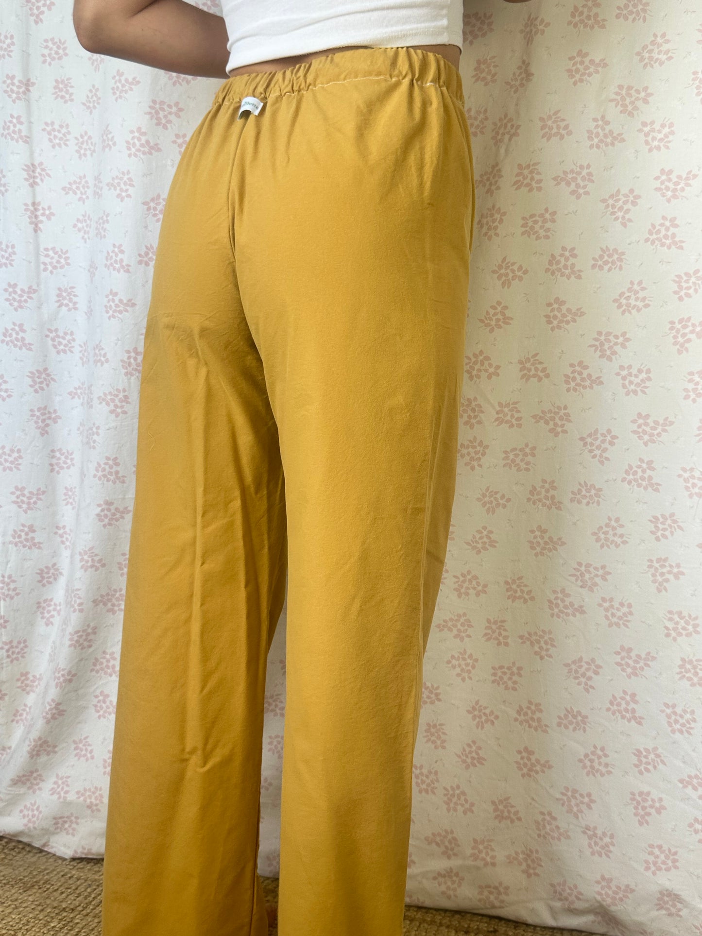 Pantalon Uni Moutarde