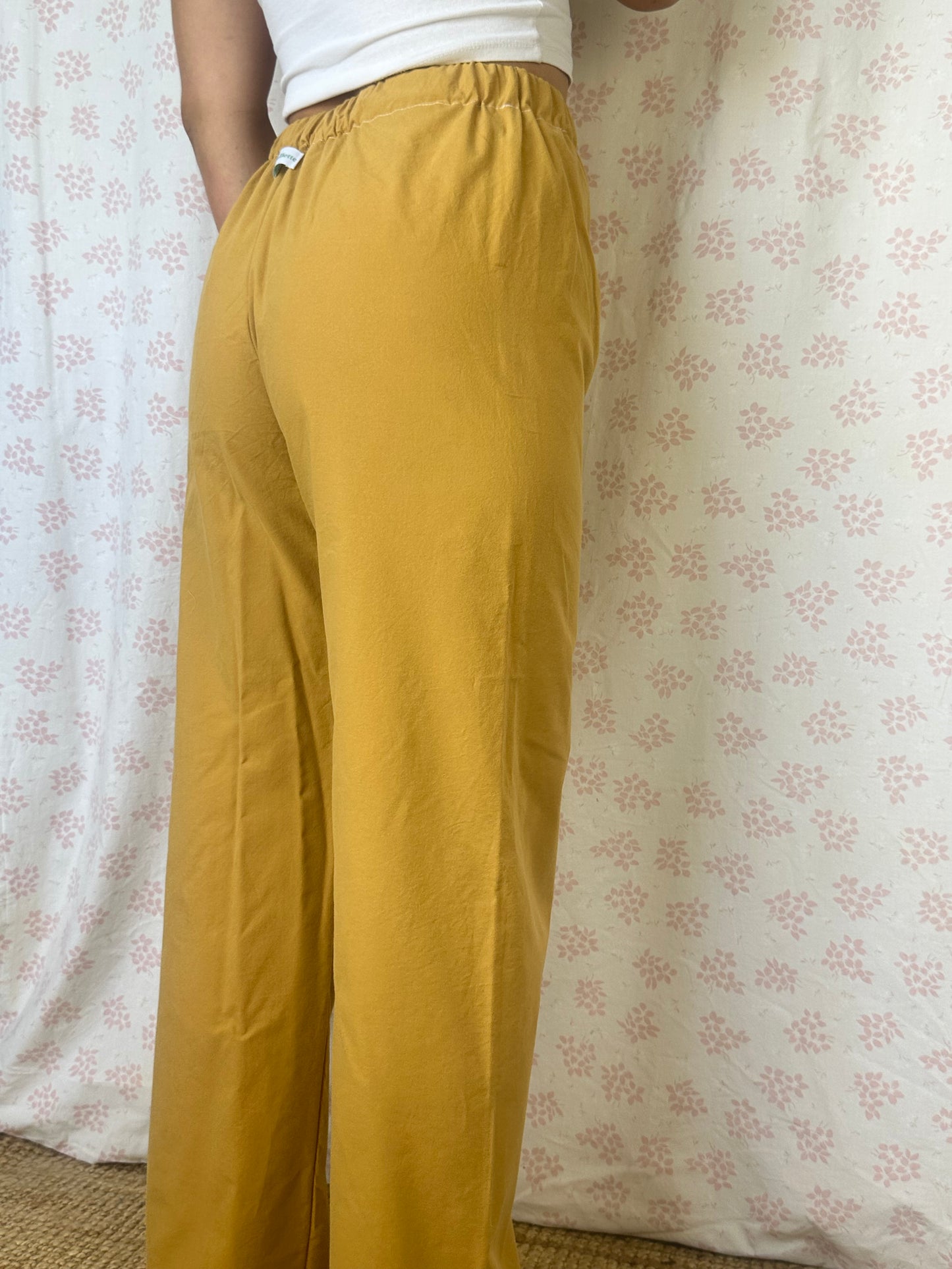 Pantalon Uni Moutarde