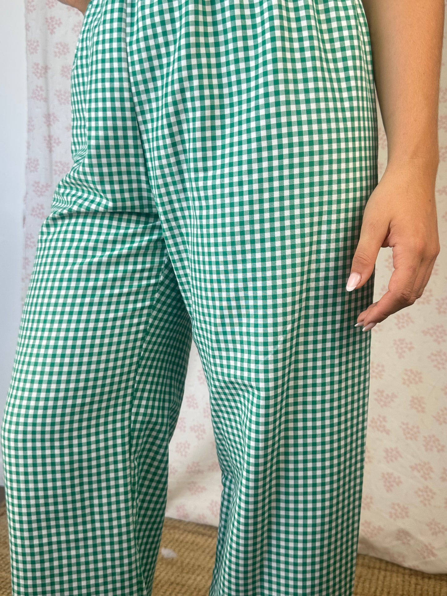 Pantalon Vichy Vert