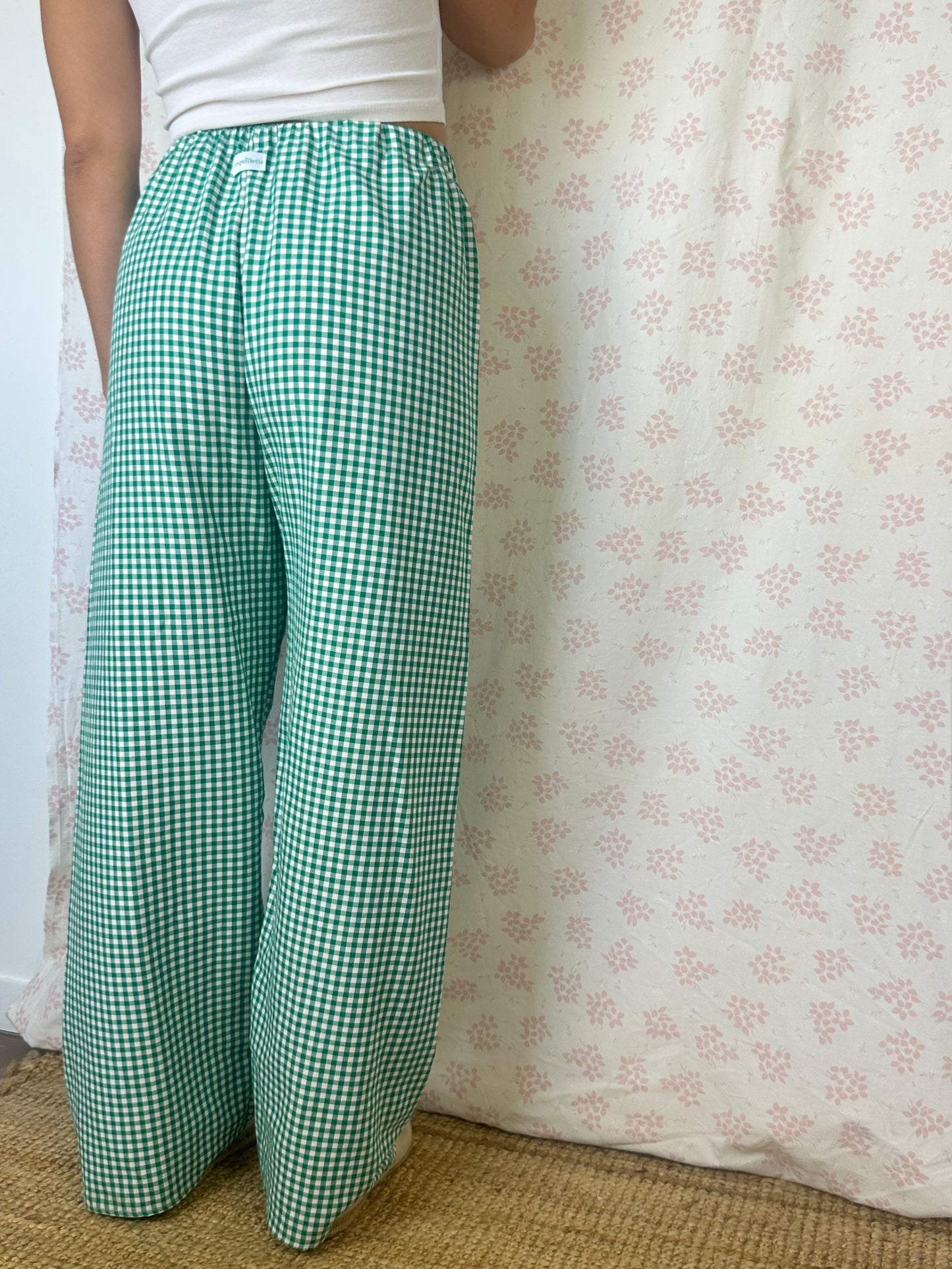 Pantalon Vichy Vert