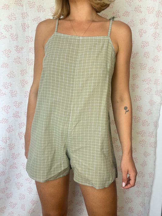 Combishort Vert Carreaux