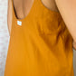 Robe Bretelle Uni Camel