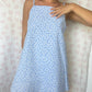 Robe Bretelle Bleu Fleurs