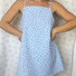 Robe Bretelle Bleu Fleurs