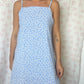 Robe Bretelle Bleu Fleurs