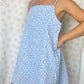 Robe Bretelle Bleu Fleurs