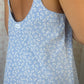 Robe Bretelle Bleu Fleurs