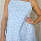Robe Bretelle Bleu Fleurs