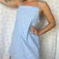 Robe Bretelle Bleu Fleurs