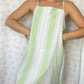 Robe Bretelle Rayé Vert