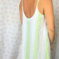 Robe Bretelle Rayé Vert
