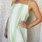 Robe Bretelle Rayé Vert