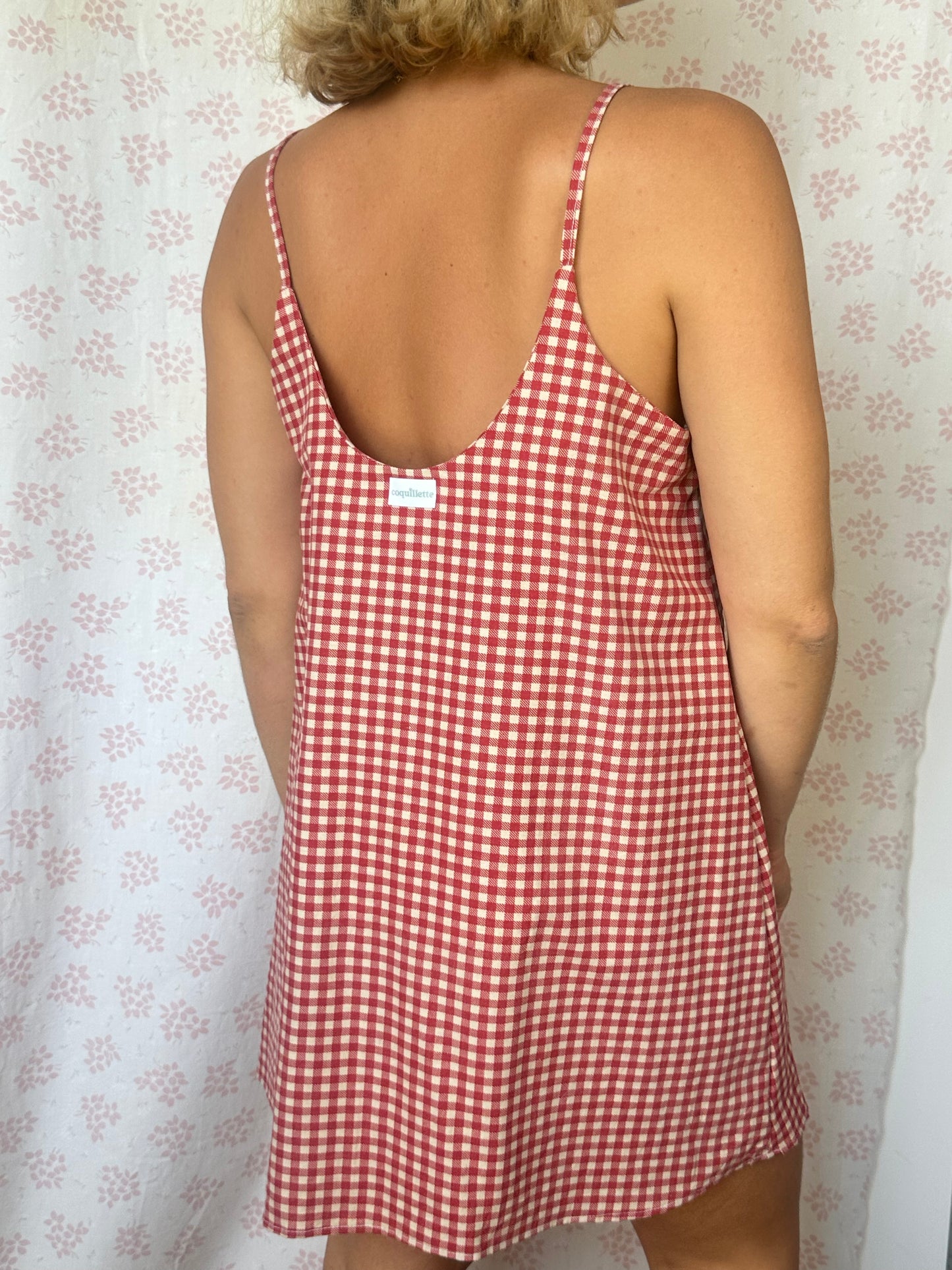 Robe Bretelle Vichy Rouge