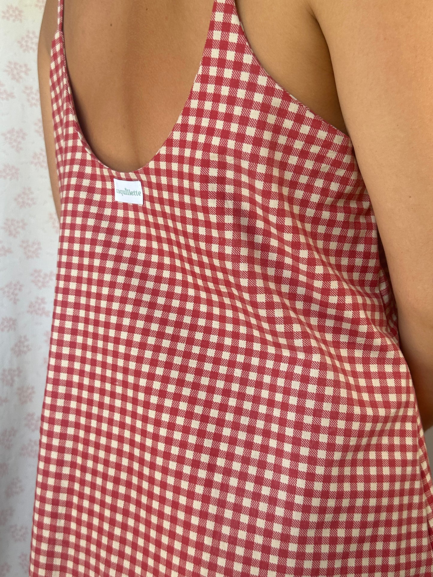 Robe Bretelle Vichy Rouge