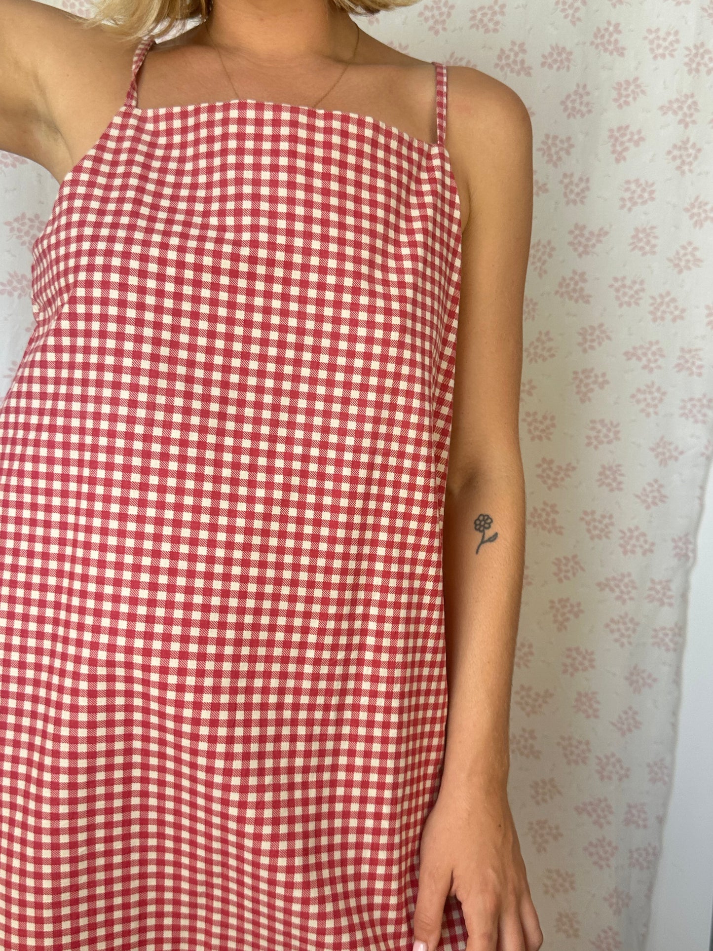 Robe Bretelle Vichy Rouge
