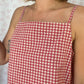Robe Bretelle Vichy Rouge