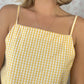 Robe Bretelle Vichy Jaune
