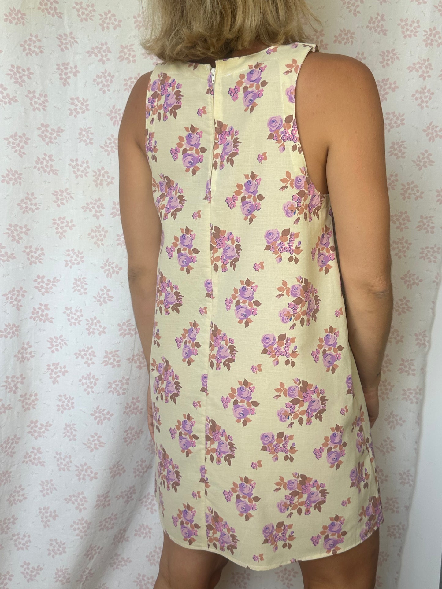Robe Col Jaune Fleurs