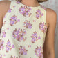 Robe Col Jaune Fleurs