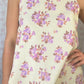Robe Col Jaune Fleurs
