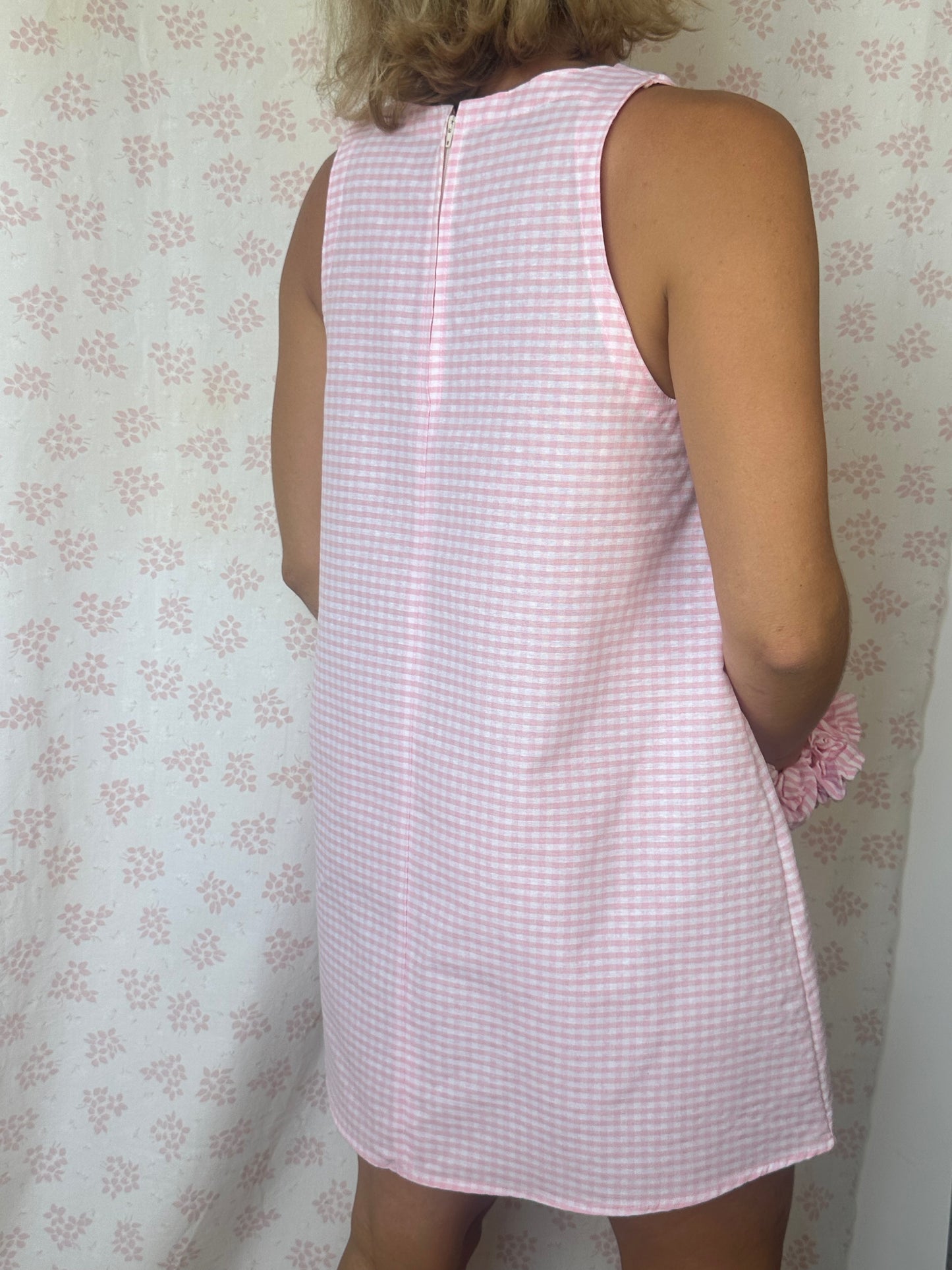 Robe Col Vichy Rose