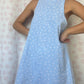 Robe Col Fleurs Bleu