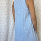 Robe Col Fleurs Bleu