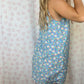 Robe Col Fleurs Bleu